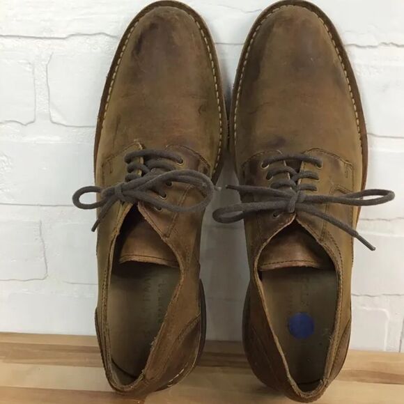 Cole Haan tan distressed leather dress shoes slightly worn leather shoes size 7 - Picture 5 of 14